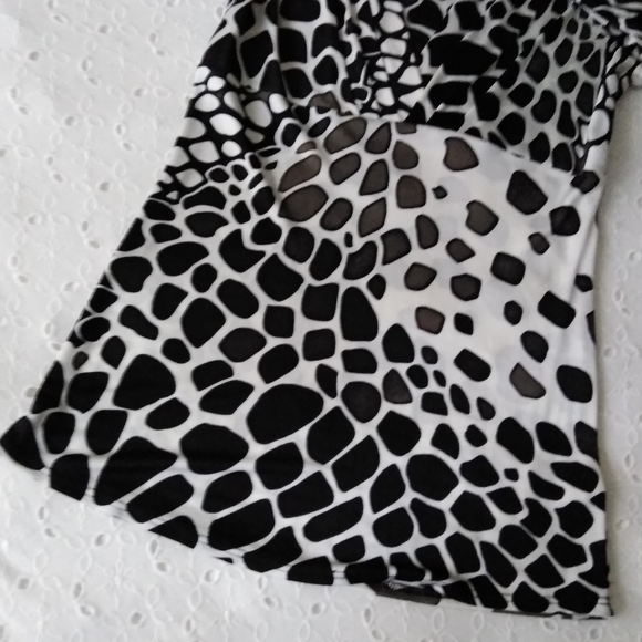 Kay Celine Fuax Wrap Long Sleeve Top (Made in USA) size M - Picture 5 of 9